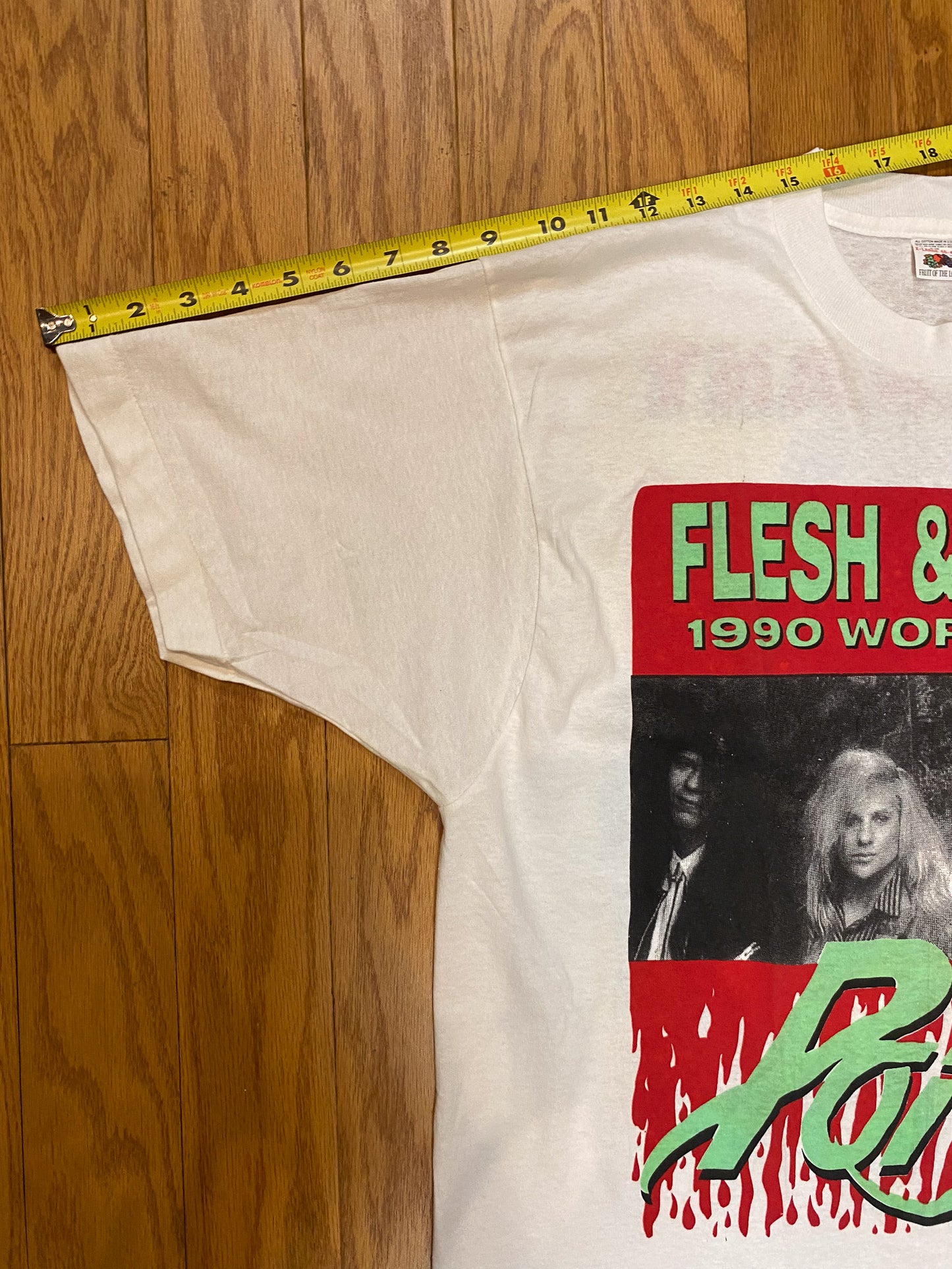 POISON FLESH + BLOOD 1991 VINTAGE DEADSTOCK WORLD TOUR TEE