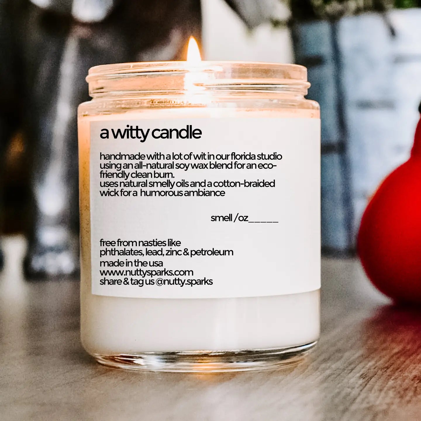 NUTTYSPARKS CONGRATS BITCH HANDPOURED 6OZ SOY WAX JAR CANDLE