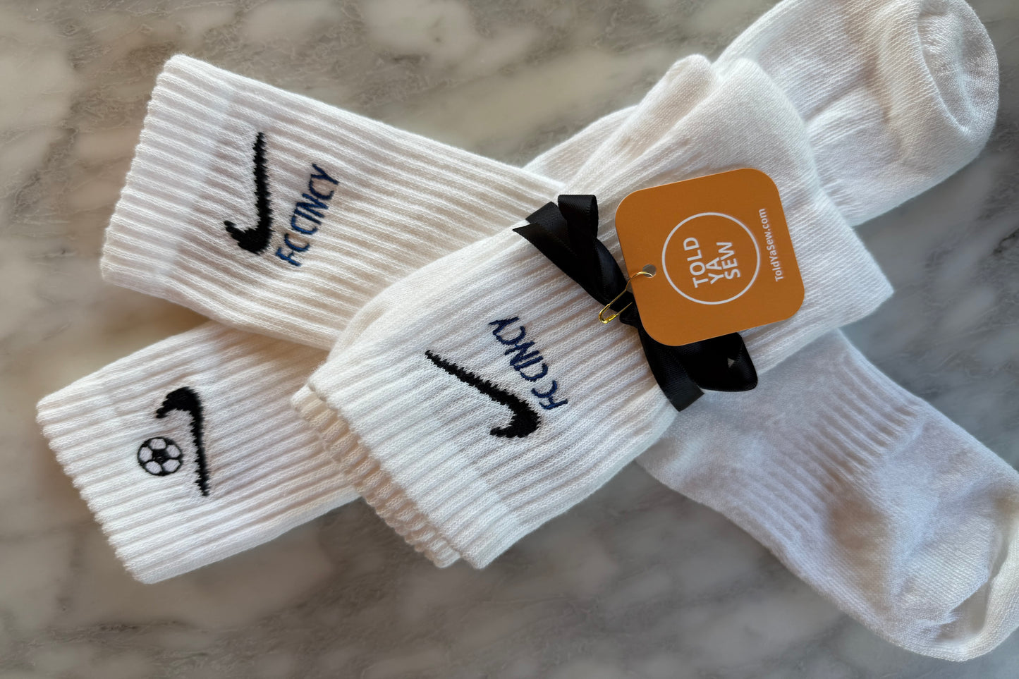TOLD YA SEW FC CINCY NIKE EMBROIDERED SOCKS