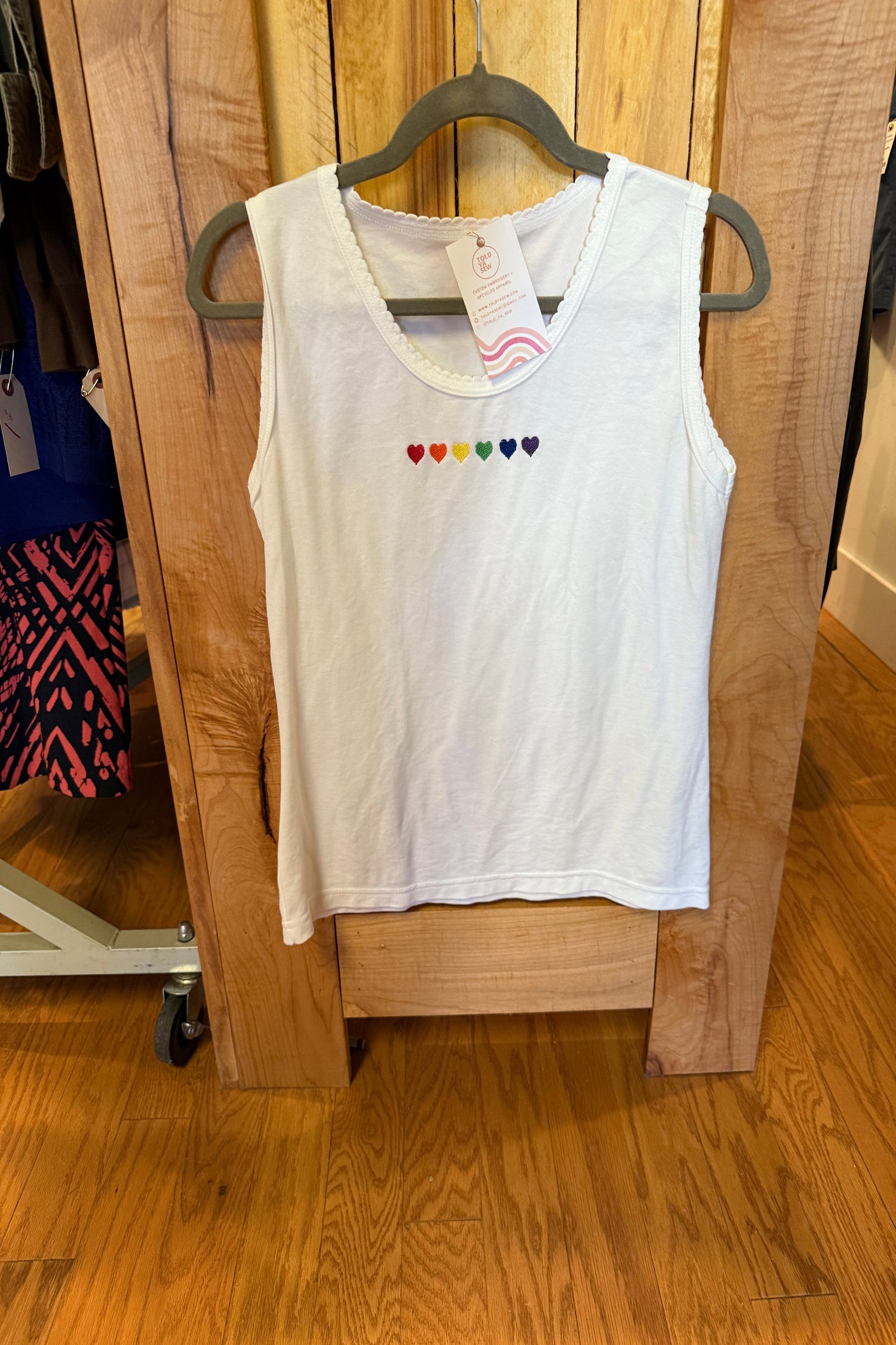 TOLD YA SEW PRIDE HEARTS TANK TOPS