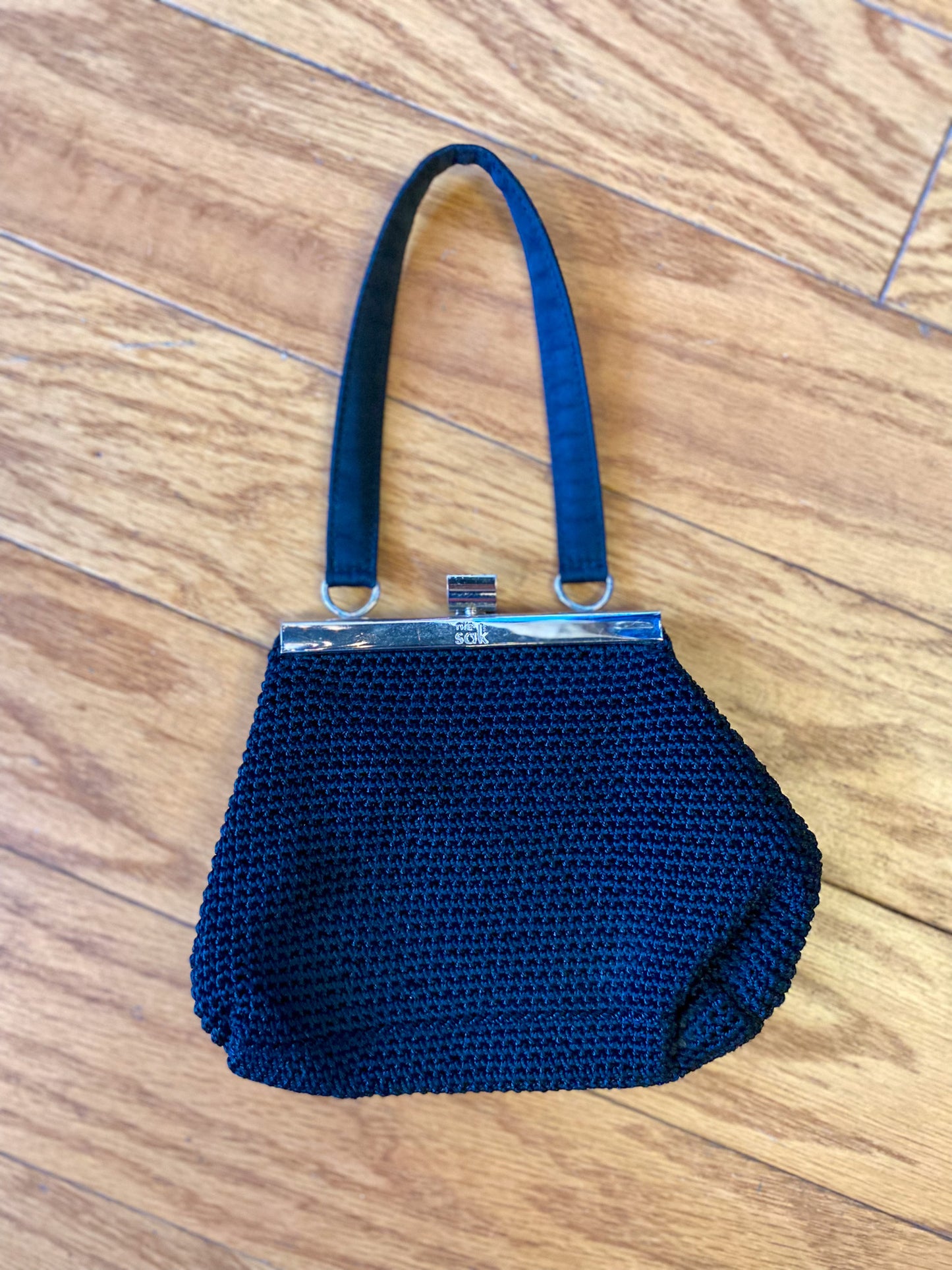 THE SAK MINI BLACK CROCHET PURSE