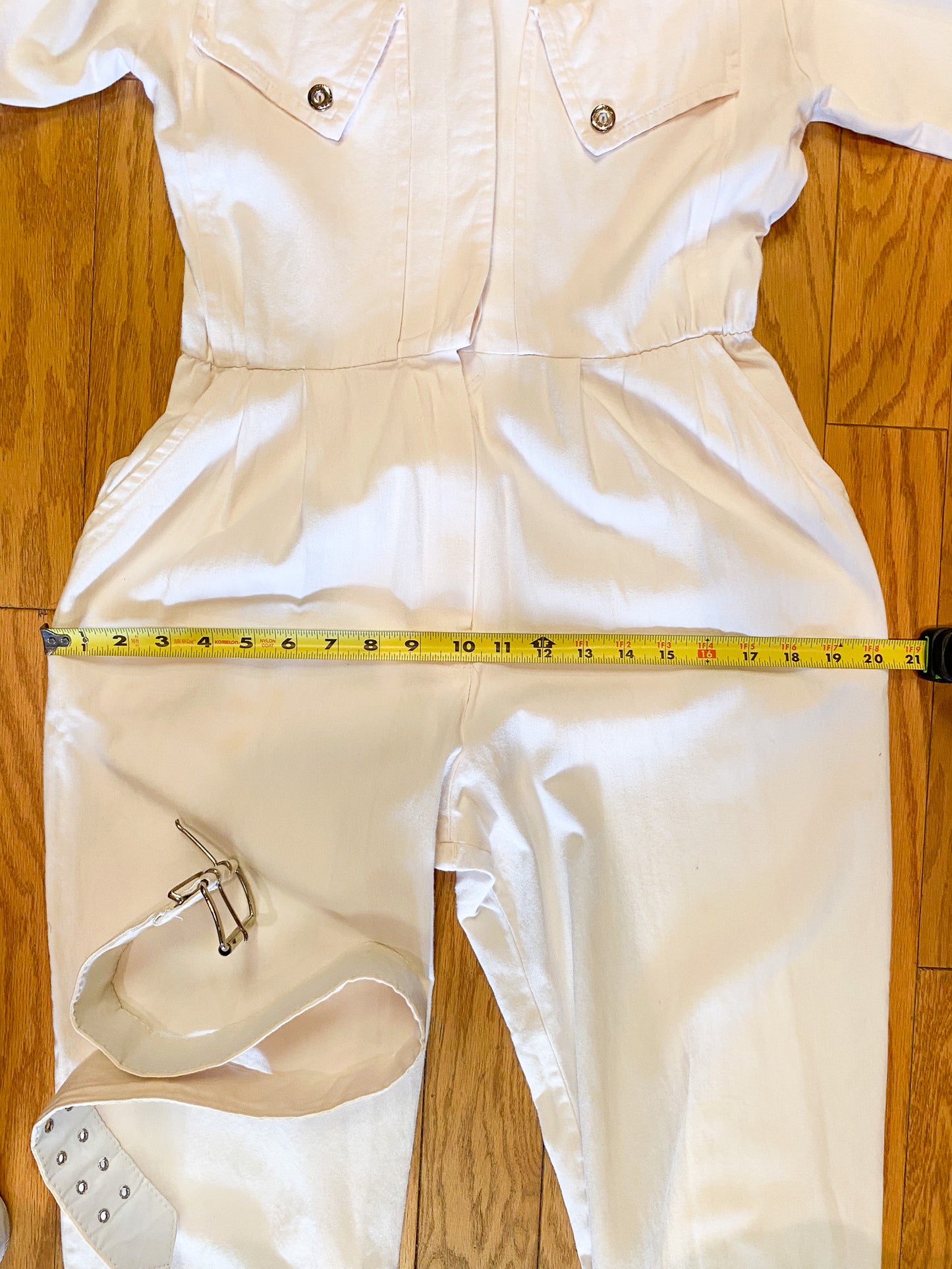 VTG 80's LT PINK JUMPSUIT WITH BELT