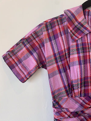 VINTAGE BOBBIE BROOKS PLAID DAY DRESS