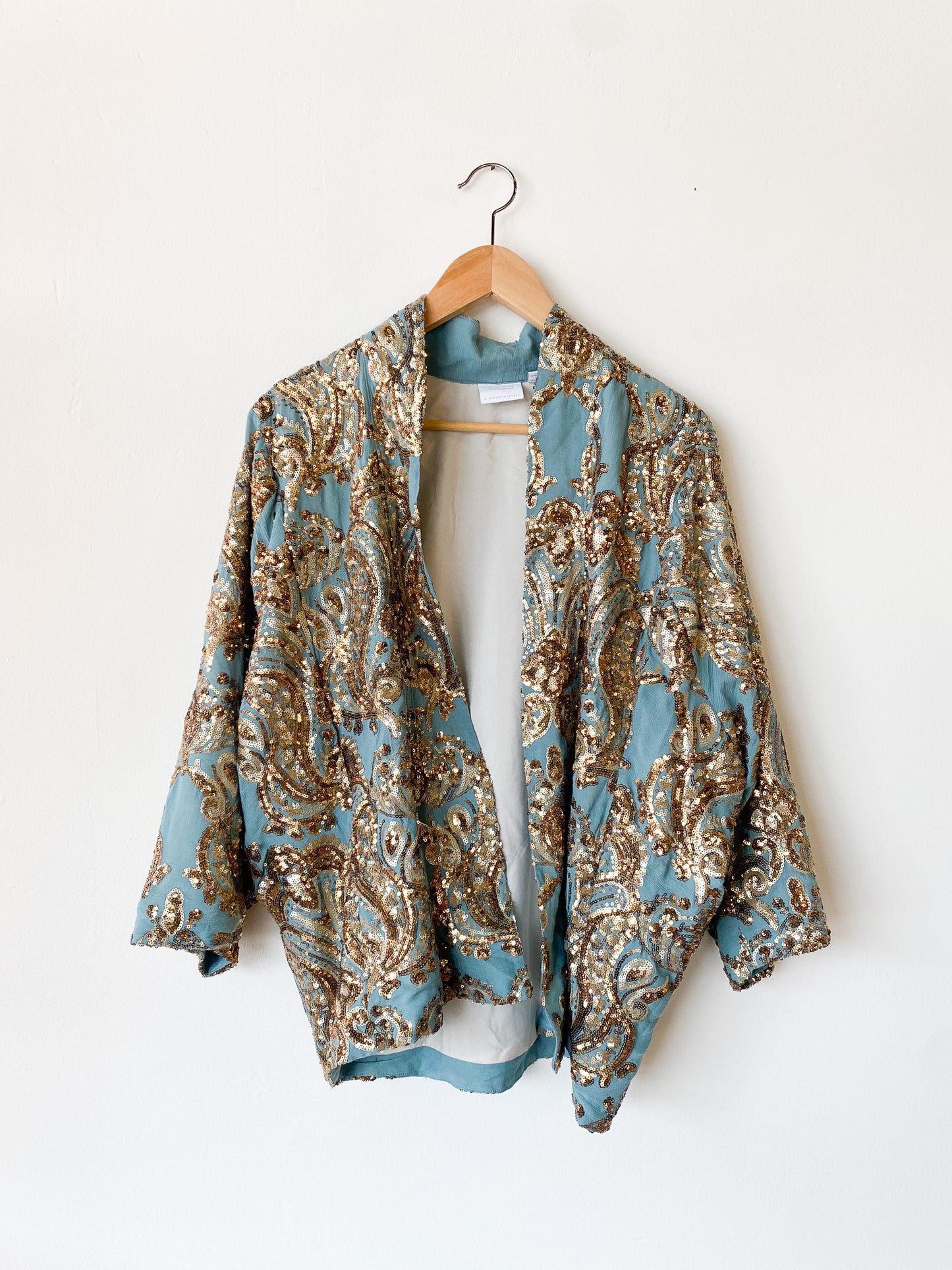 ANTHROPOLOGIE SEQUIN DOLMAN JACKET