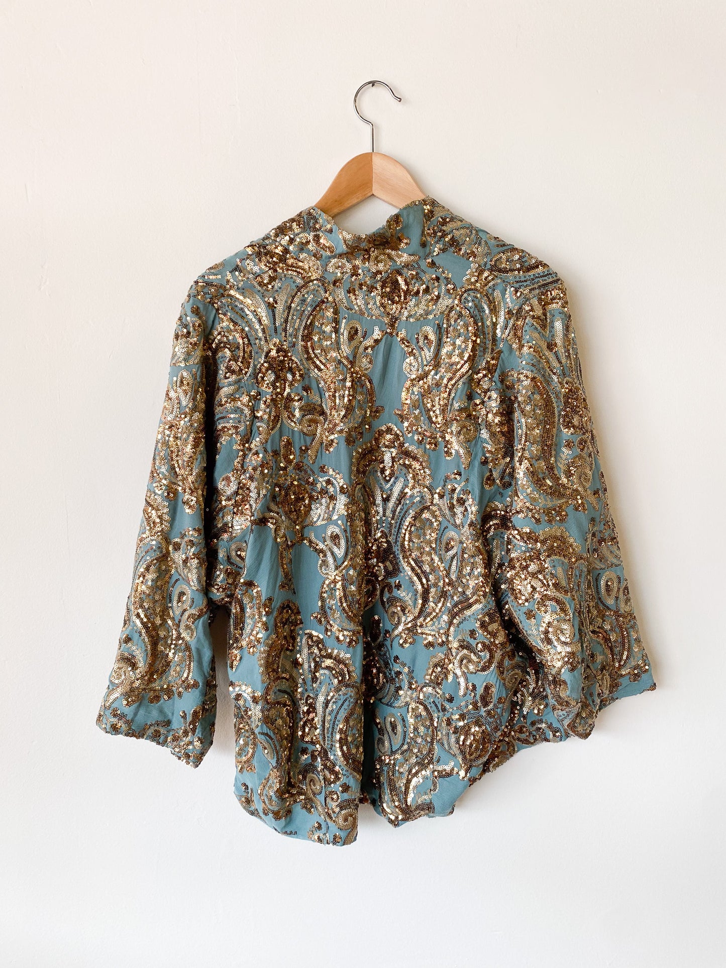 ANTHROPOLOGIE SEQUIN DOLMAN JACKET