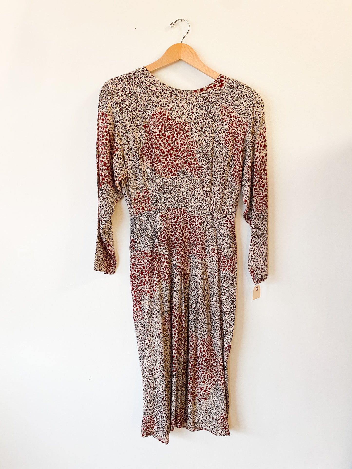 VINTAGE LATE 70'S CAROL ANDERSON PRINT DRESS