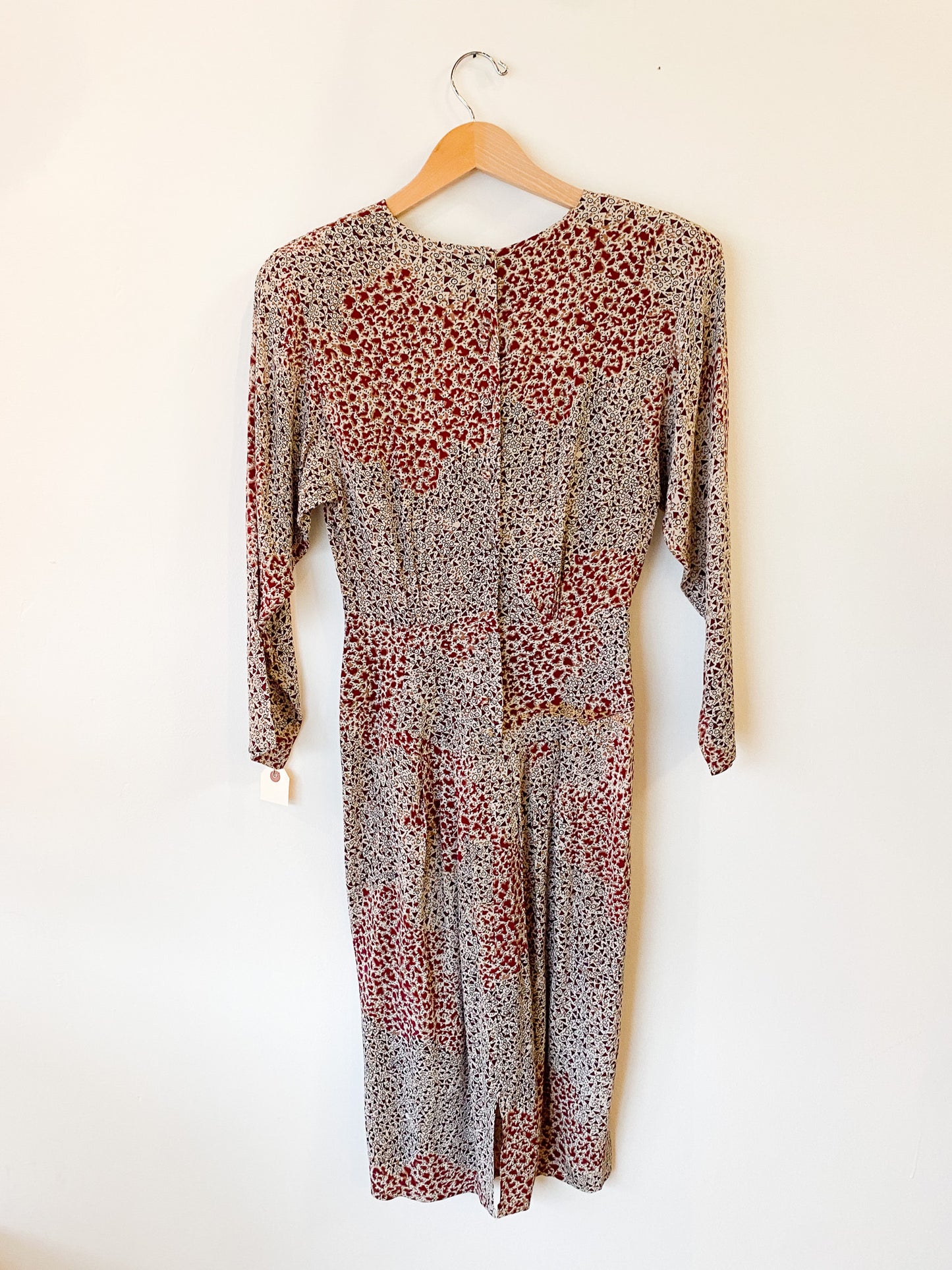 VINTAGE LATE 70'S CAROL ANDERSON PRINT DRESS