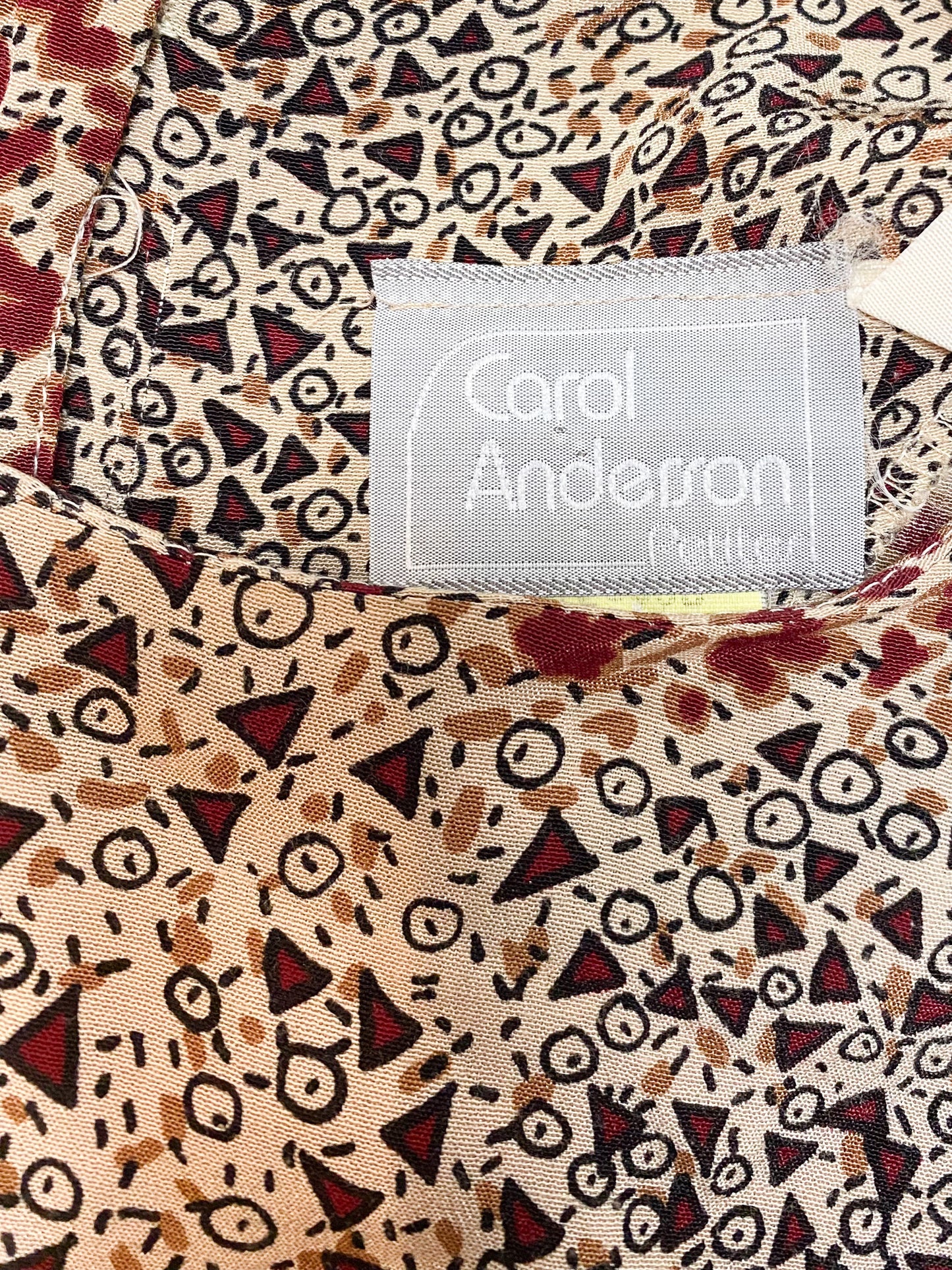 VINTAGE LATE 70'S CAROL ANDERSON PRINT DRESS