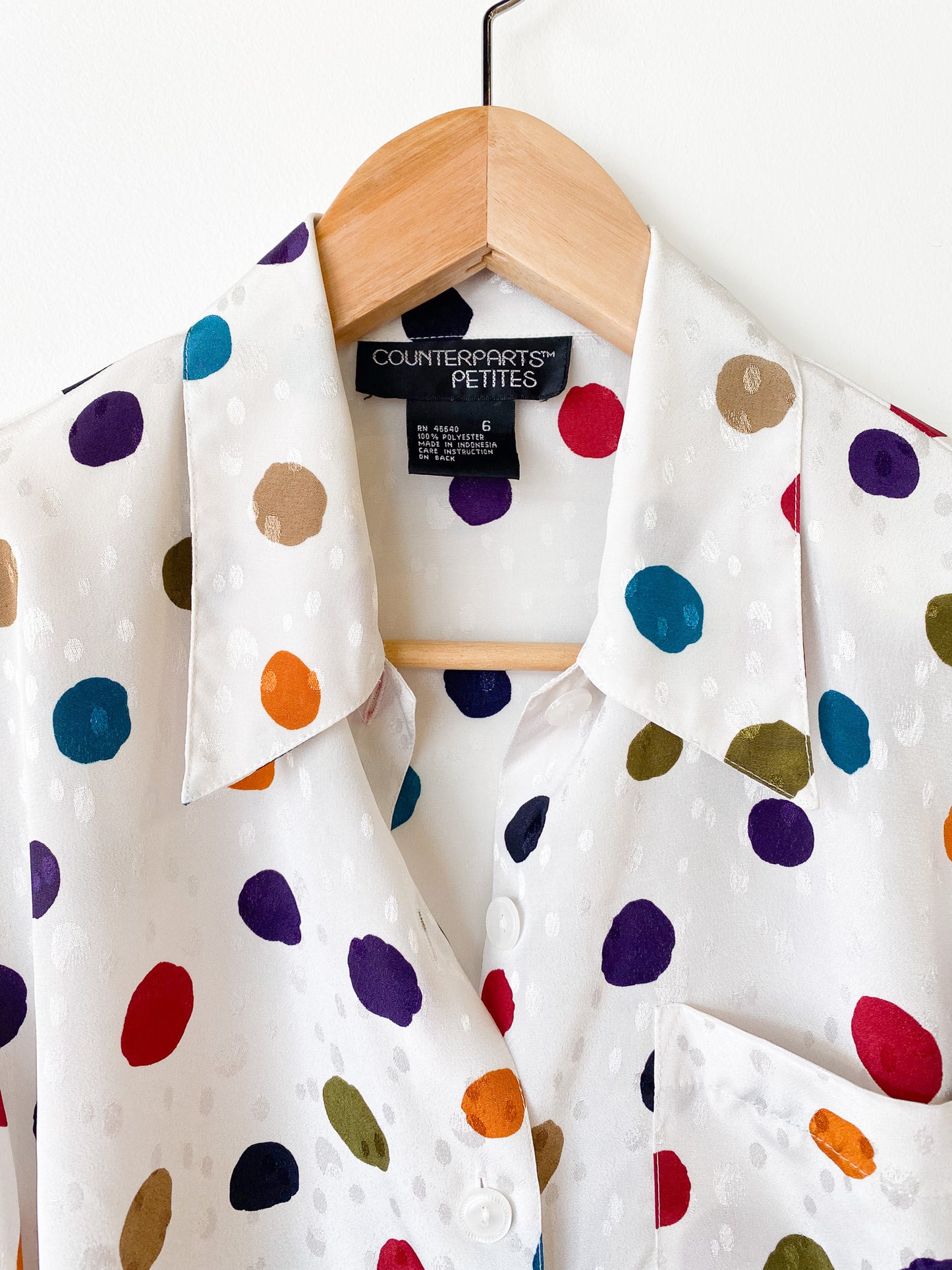 VINTAGE COUNTERPARTS 70's / 80'S POLKA BLOUSE