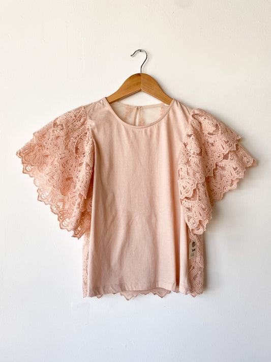No Label Lace Ruffle Top