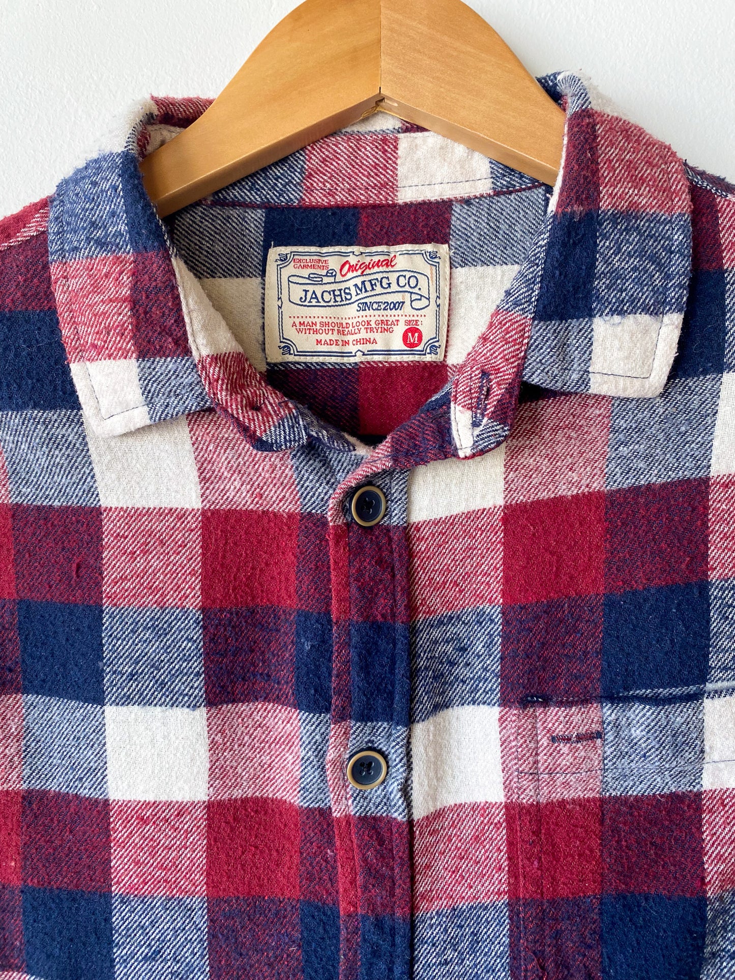 JACHS MFG CO FLANNEL BUTTONDOWN