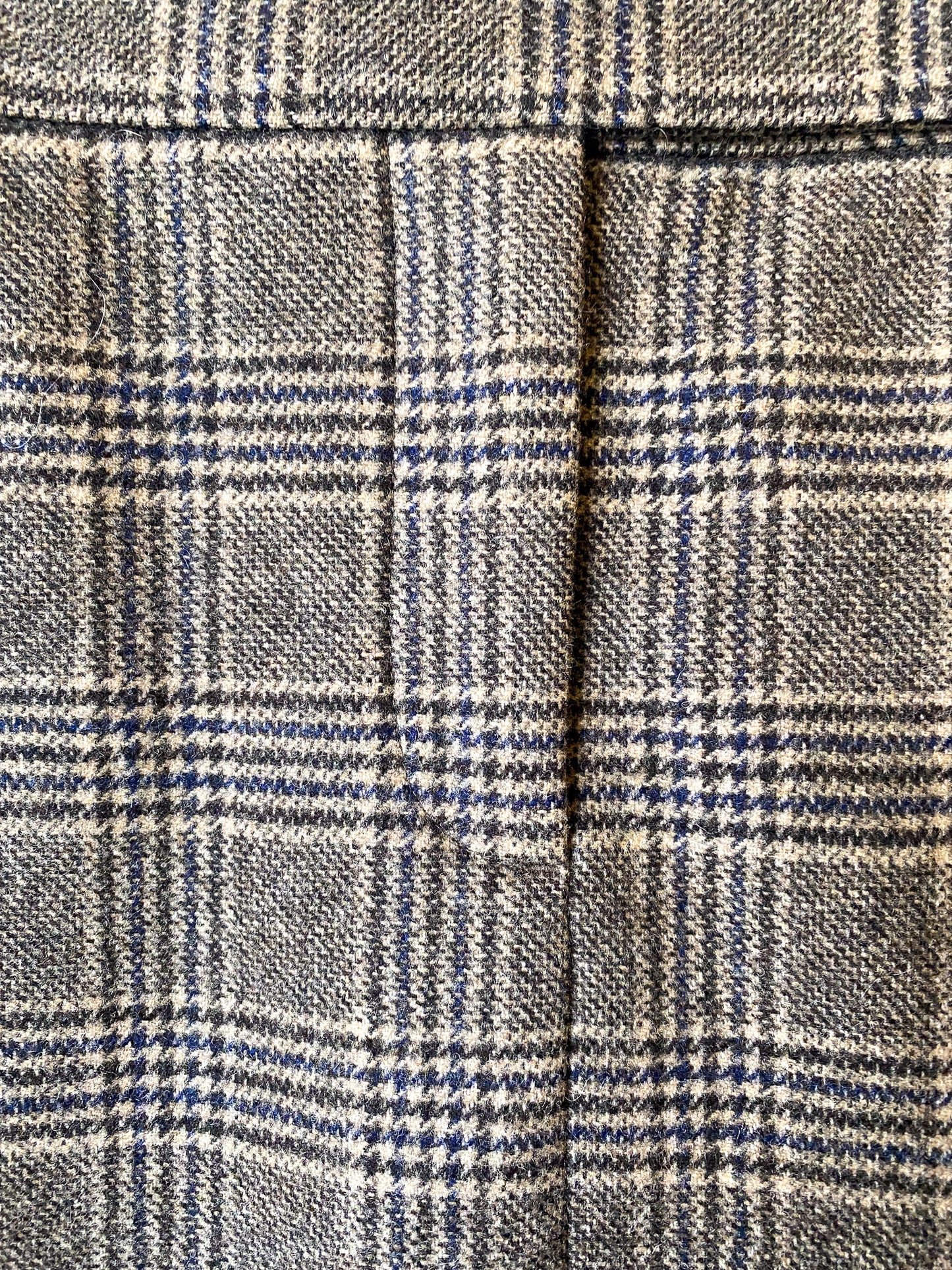 BROWN PLAID WOOL MINI