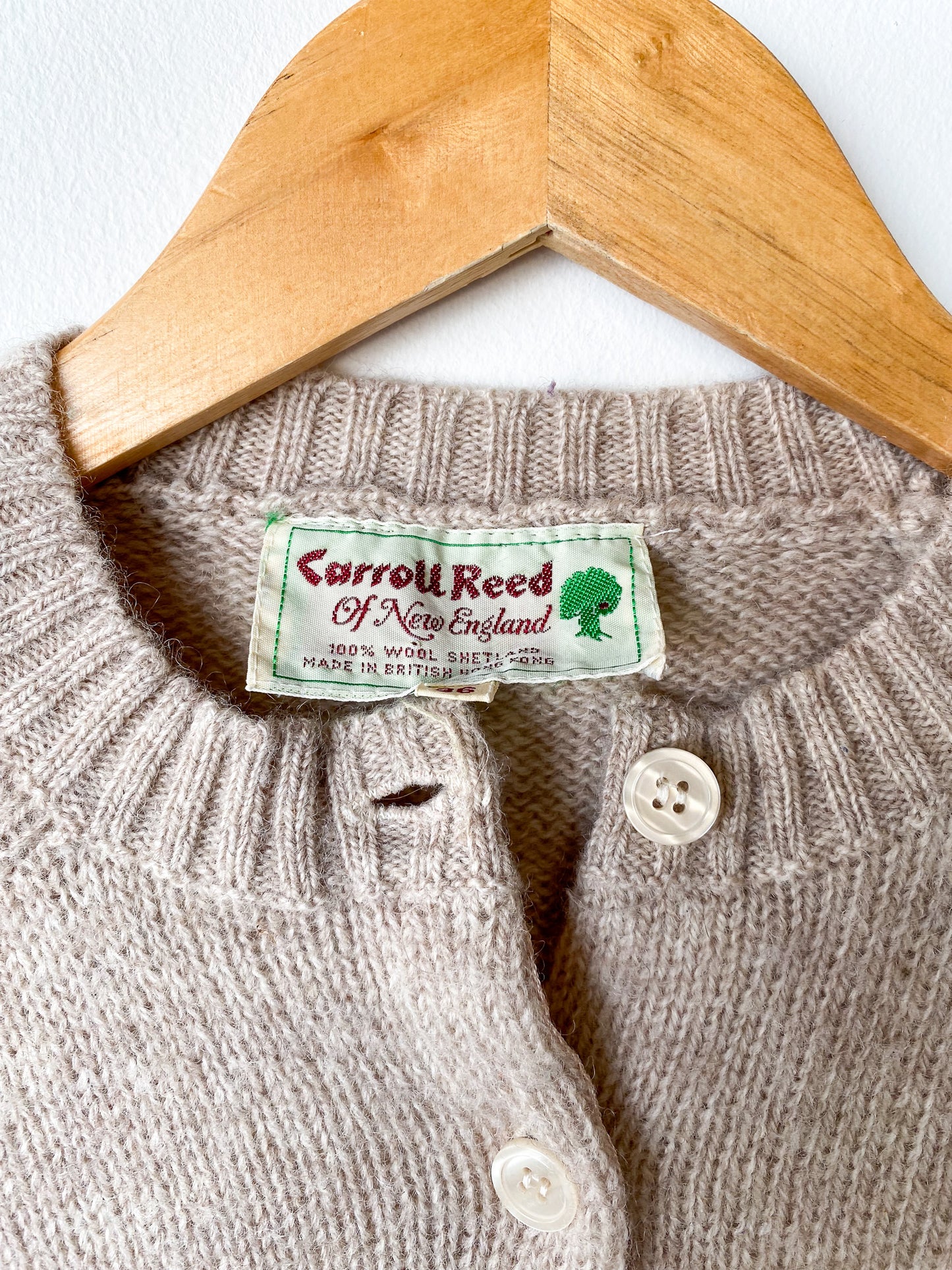 VINTAGE CAROL REED CLASSIC WOOL CARDIGAN