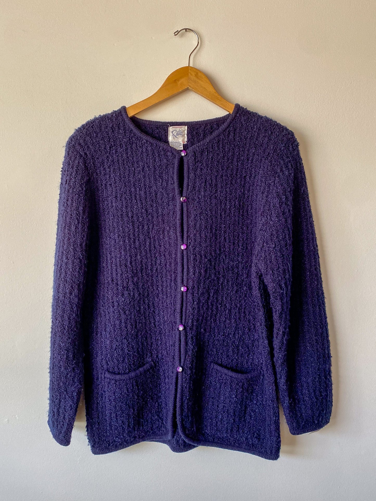 VINTAGE RATIO NAVY CARDIGAN JACKET