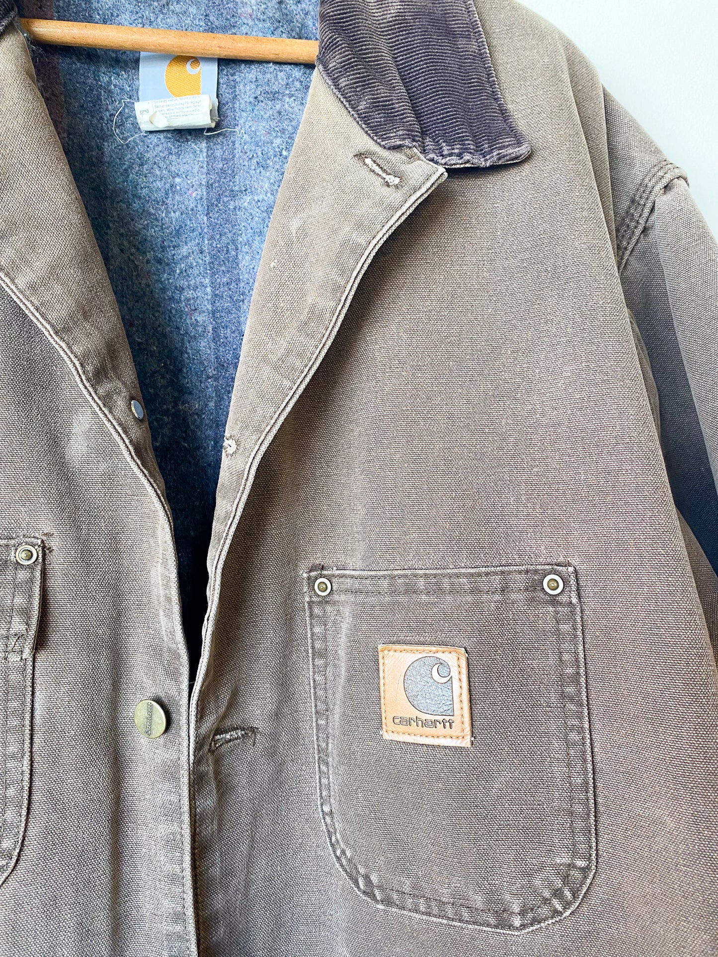 CARHARTT CORDUROY COLLAR DUCK CHORE JACKET