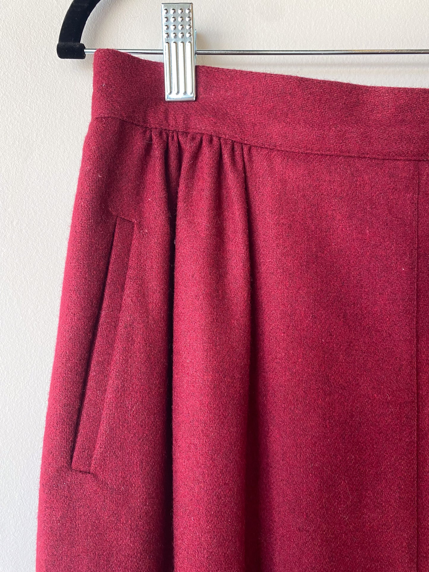 VINTAGE PANTHER 80'S WOOL ALINE SKIRT