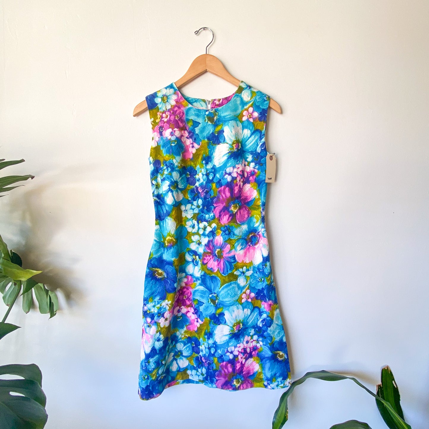 VINTAGE CHANNEL 1 BY BILL SIMS 1960'S FLORAL SHEATH DRESS