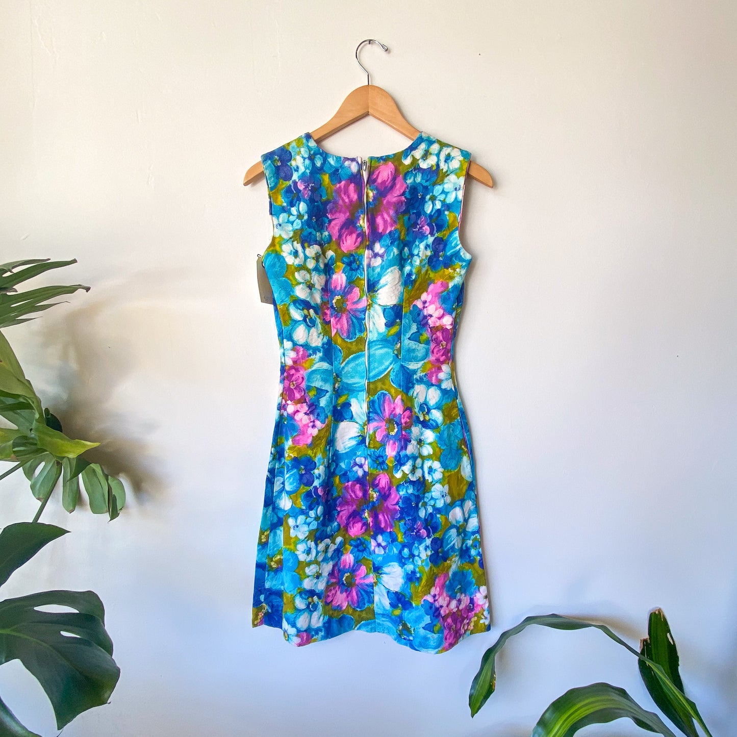 VINTAGE CHANNEL 1 BY BILL SIMS 1960'S FLORAL SHEATH DRESS