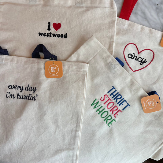 TOLD YA SEW MARKET TOTE BAGS