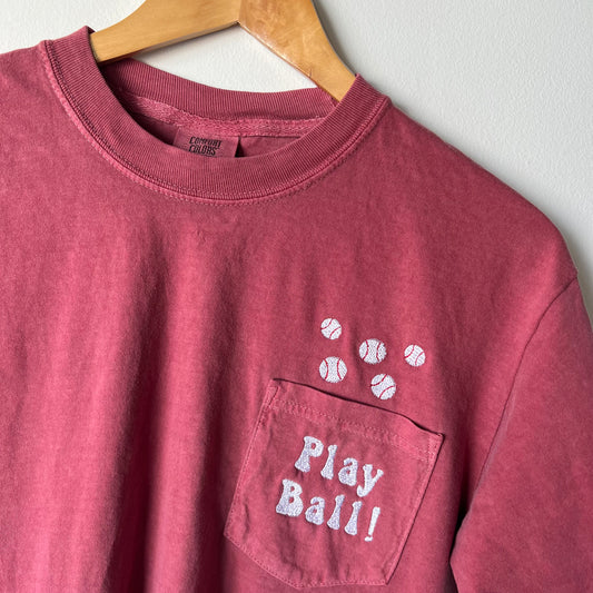 TOLD YA SEW "PLAY BALL!" POCKET T-SHIRT