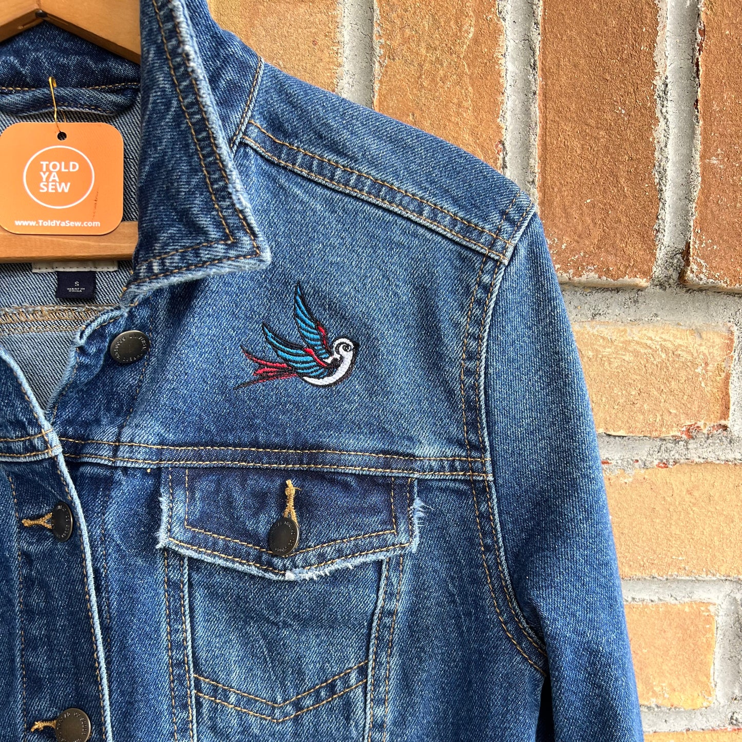 TOLD YA SEW "BIRDS OF A FEATHER" DENIM JACKET