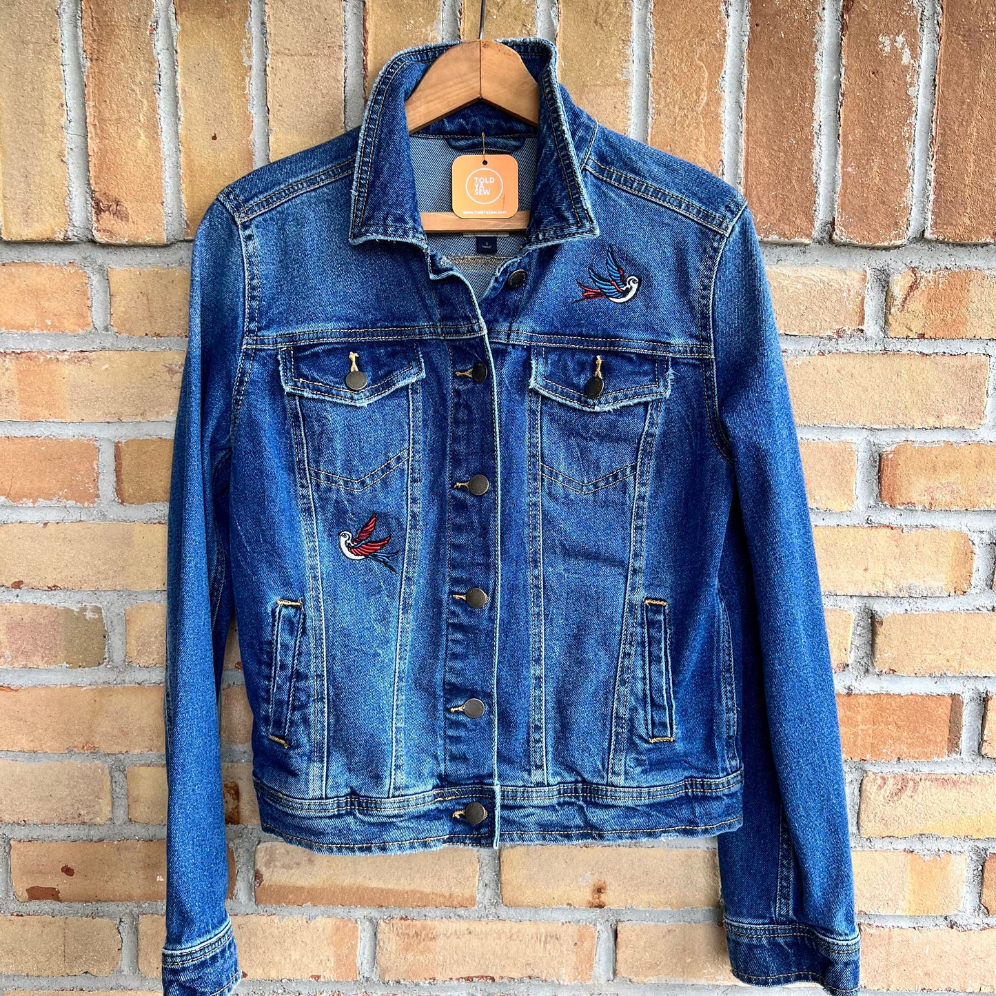 TOLD YA SEW "BIRDS OF A FEATHER" DENIM JACKET