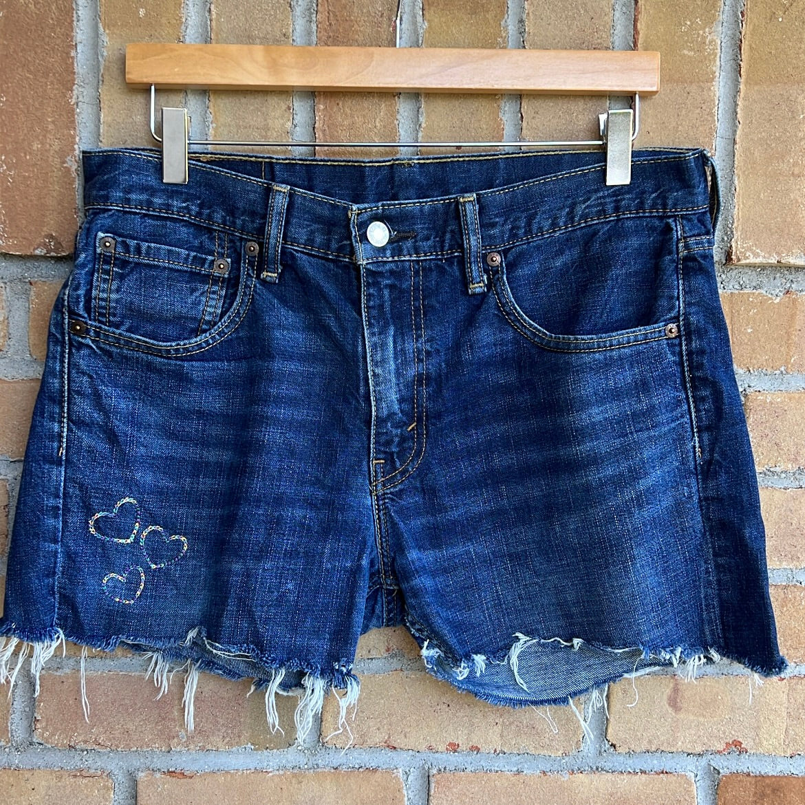 TOLD YA SEW LEVIS DENIM CUT-OFF SHORTS