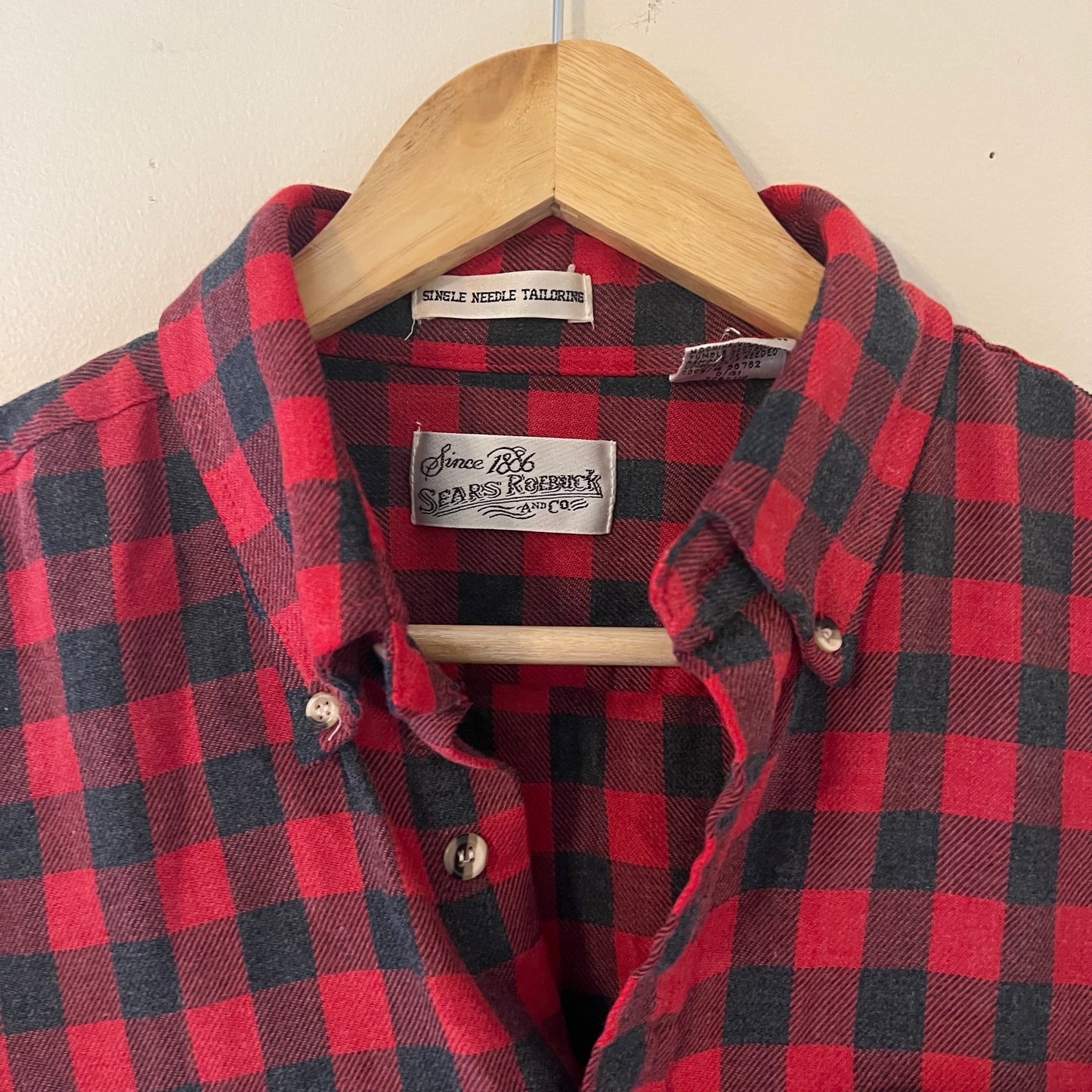 SEARS ROEBUCK MENS FLANNEL SHIRT