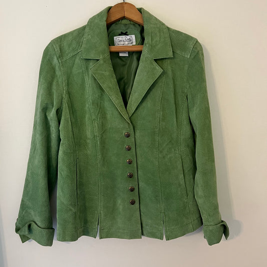 WOMENS GREEN SUEDE JACKET