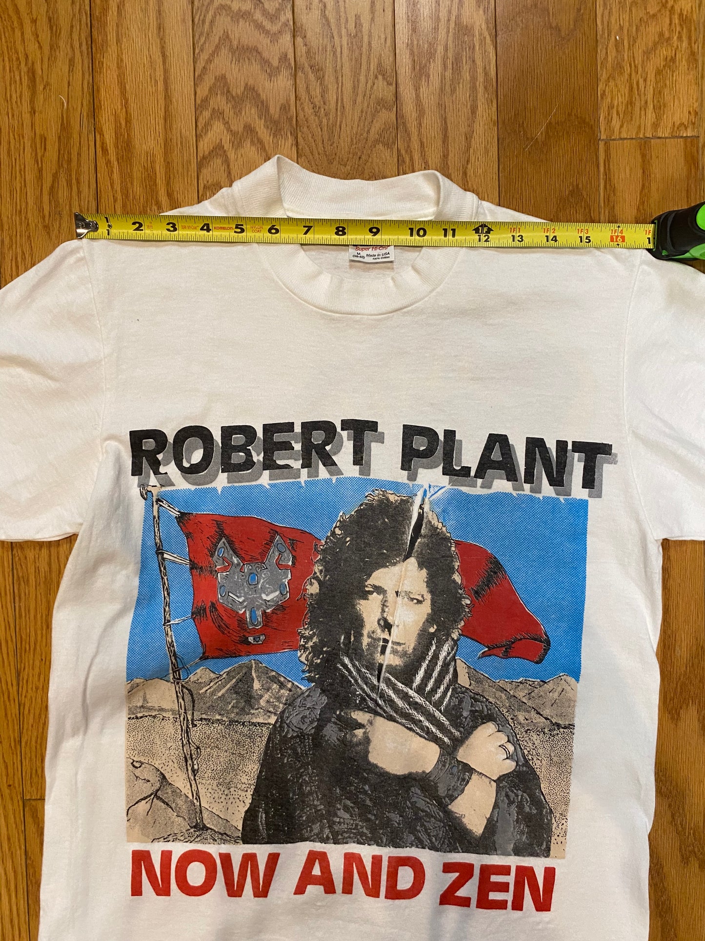 ROBERT PLANT NOW + THEN LED ZEPPLIN LIVES ON 1988 VINTAGE DEADSTOCK TEE