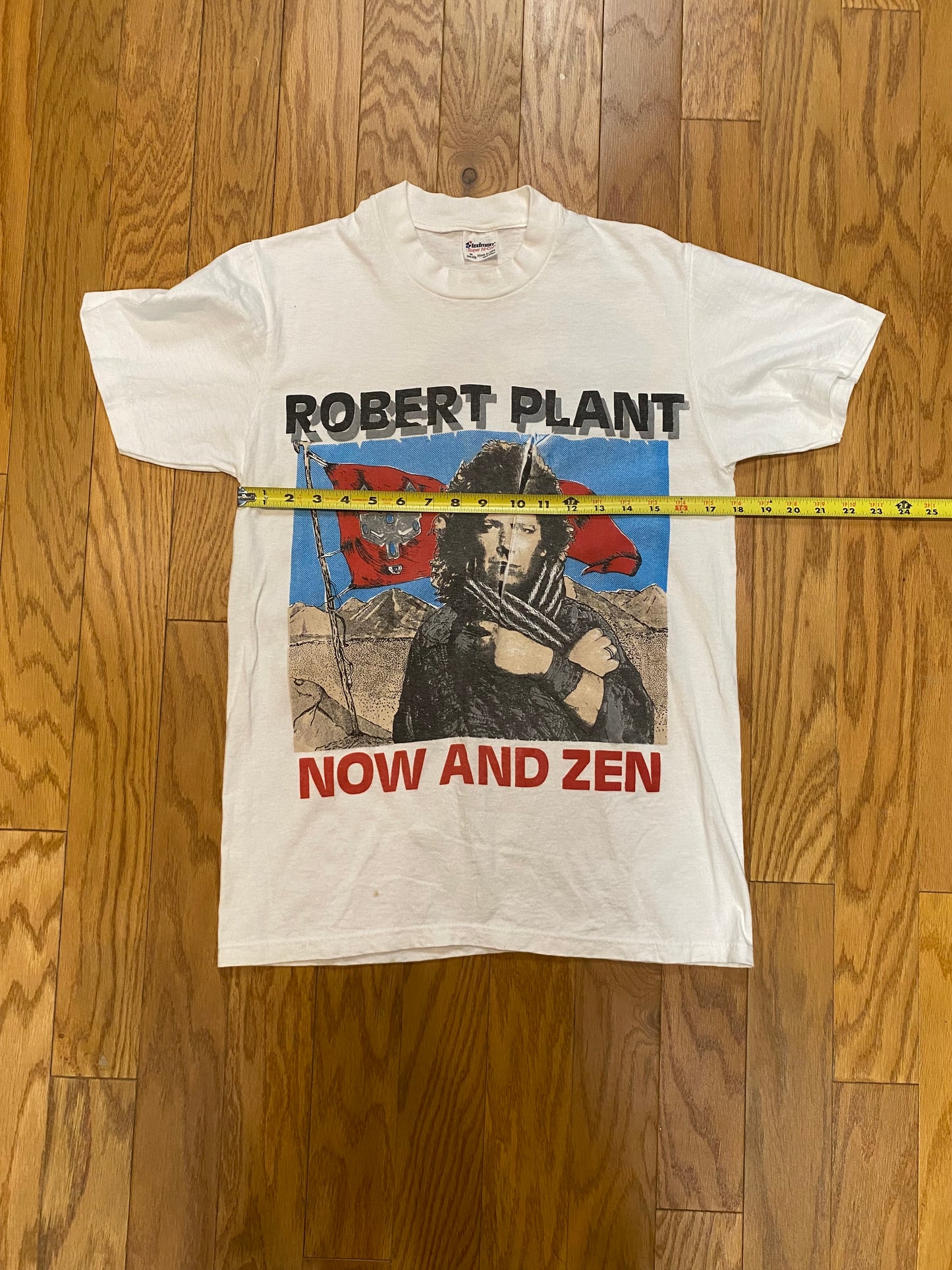 ROBERT PLANT NOW + THEN LED ZEPPLIN LIVES ON 1988 VINTAGE DEADSTOCK TEE