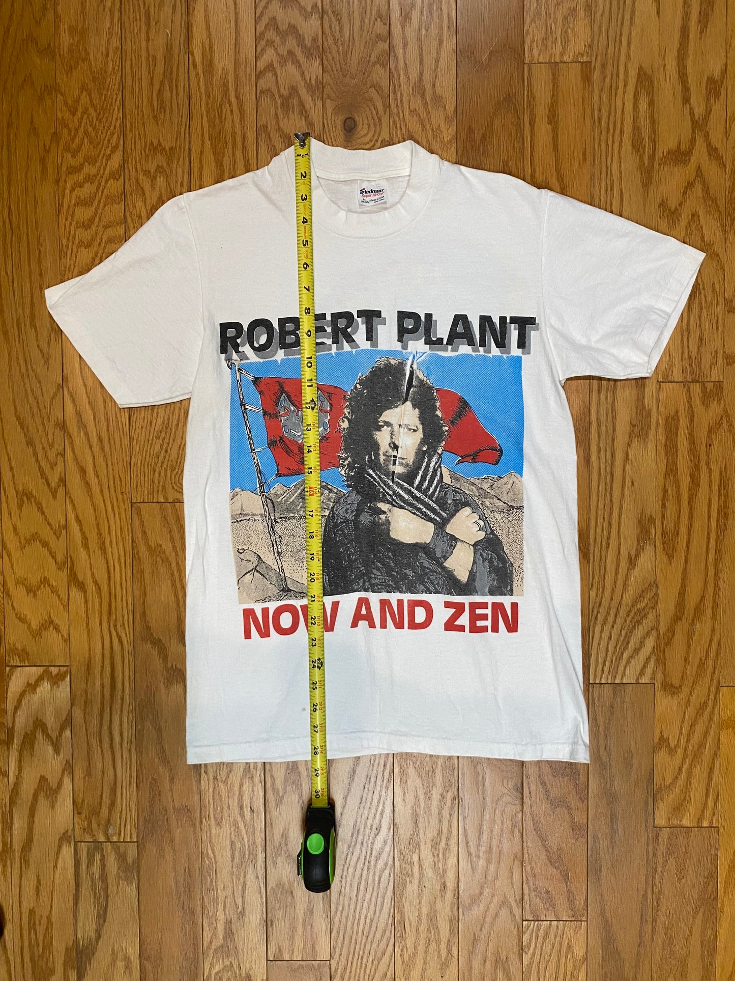 ROBERT PLANT NOW + THEN LED ZEPPLIN LIVES ON 1988 VINTAGE DEADSTOCK TEE