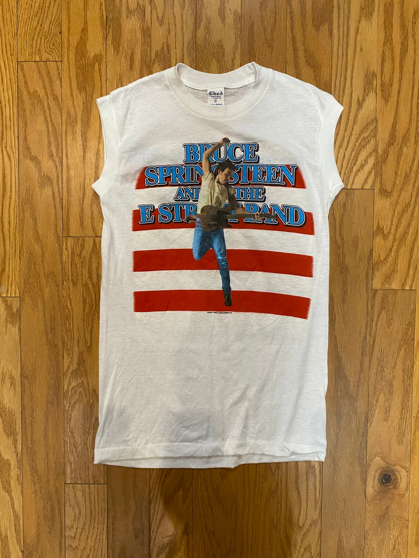 BRUCE SPRINGSTEEN DEADSTOCK VINTAGE BORN IN THE USA 1984 SLEEVELESS TOUR TEE