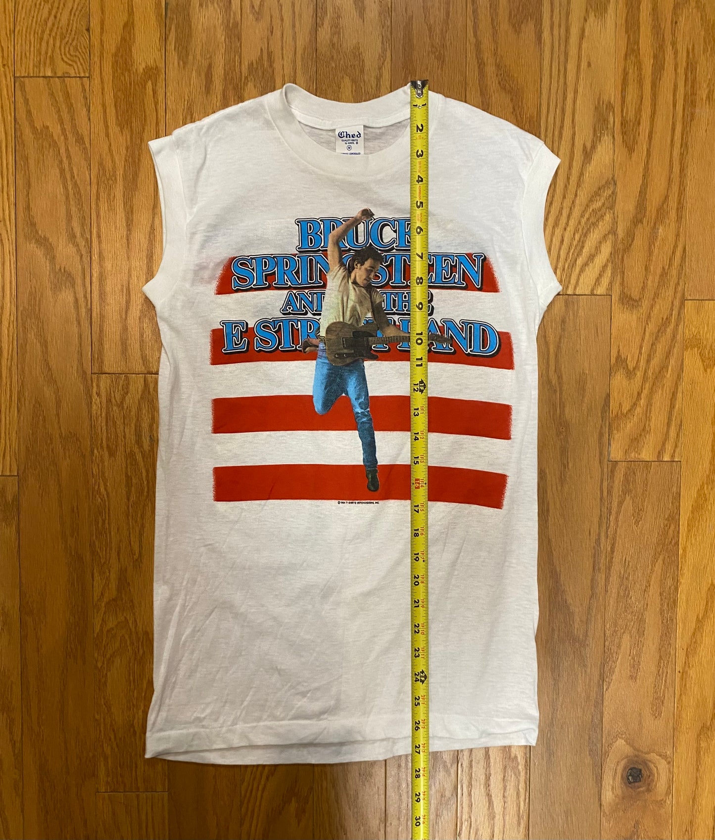 BRUCE SPRINGSTEEN DEADSTOCK VINTAGE BORN IN THE USA 1984 SLEEVELESS TOUR TEE