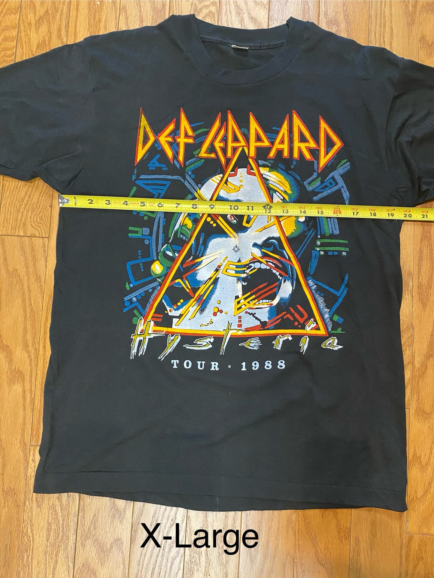 DEF LEPPARD HYSTERIA WORLD TOUR 1988 VINTAGE DEADSTOCK TEE