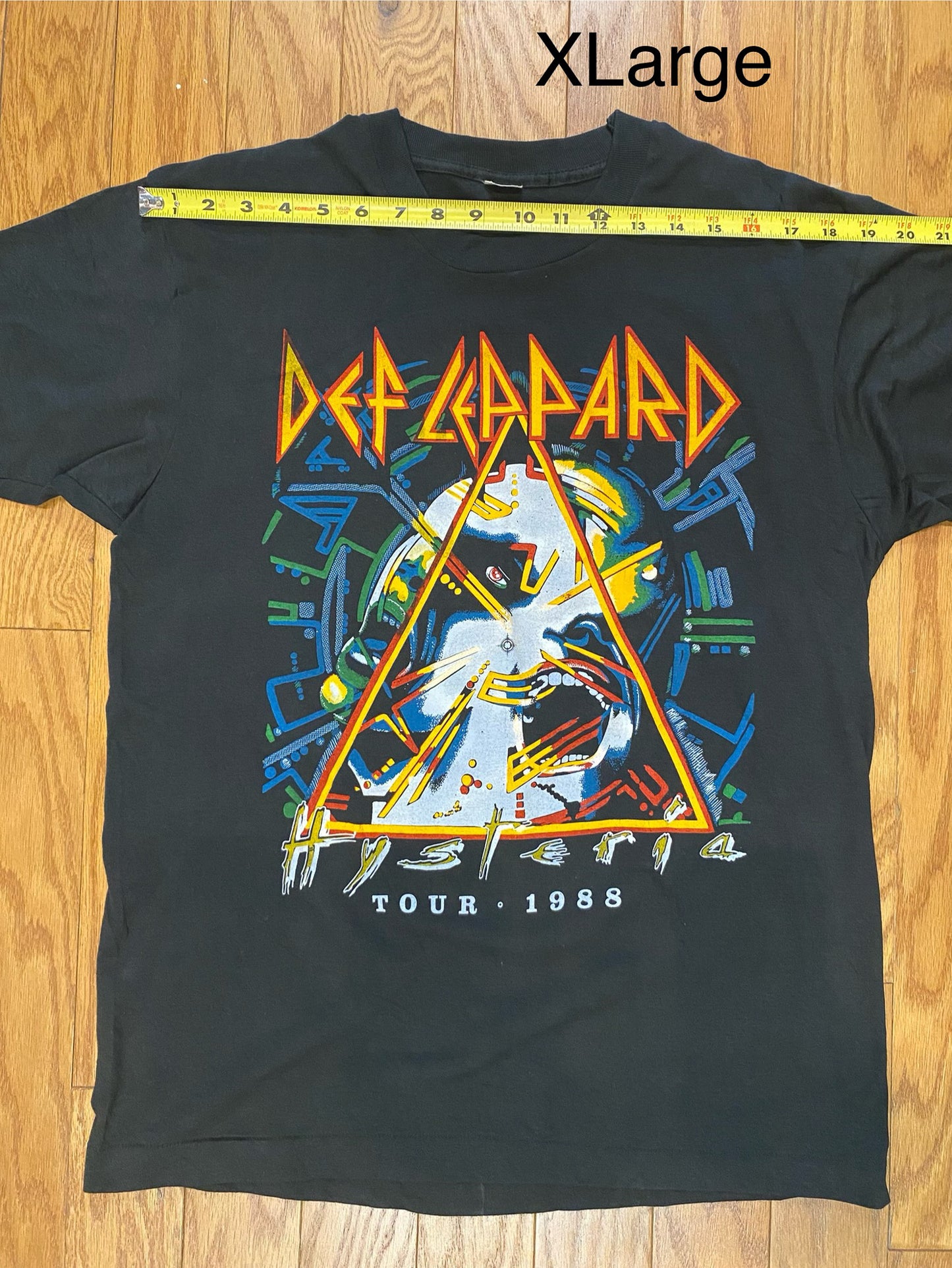 DEF LEPPARD HYSTERIA WORLD TOUR 1988 VINTAGE DEADSTOCK TEE