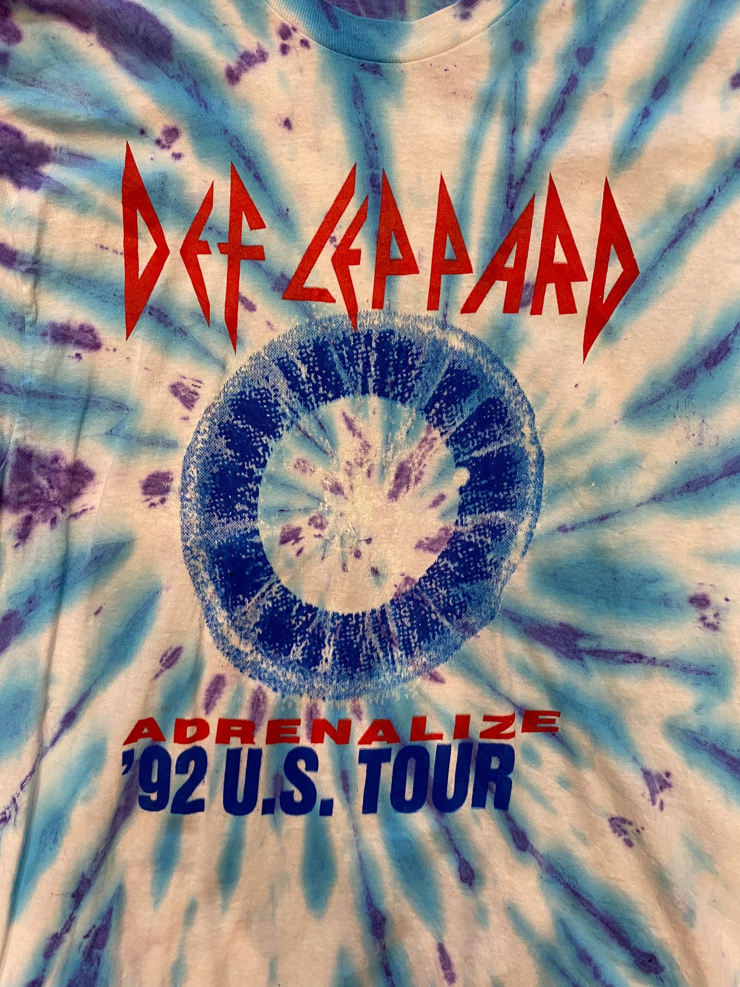 DEF LEPPARD ADRENALIZE WORLD TOUR 1992 RARE VINTAGE DEADSTOCK TEE #2