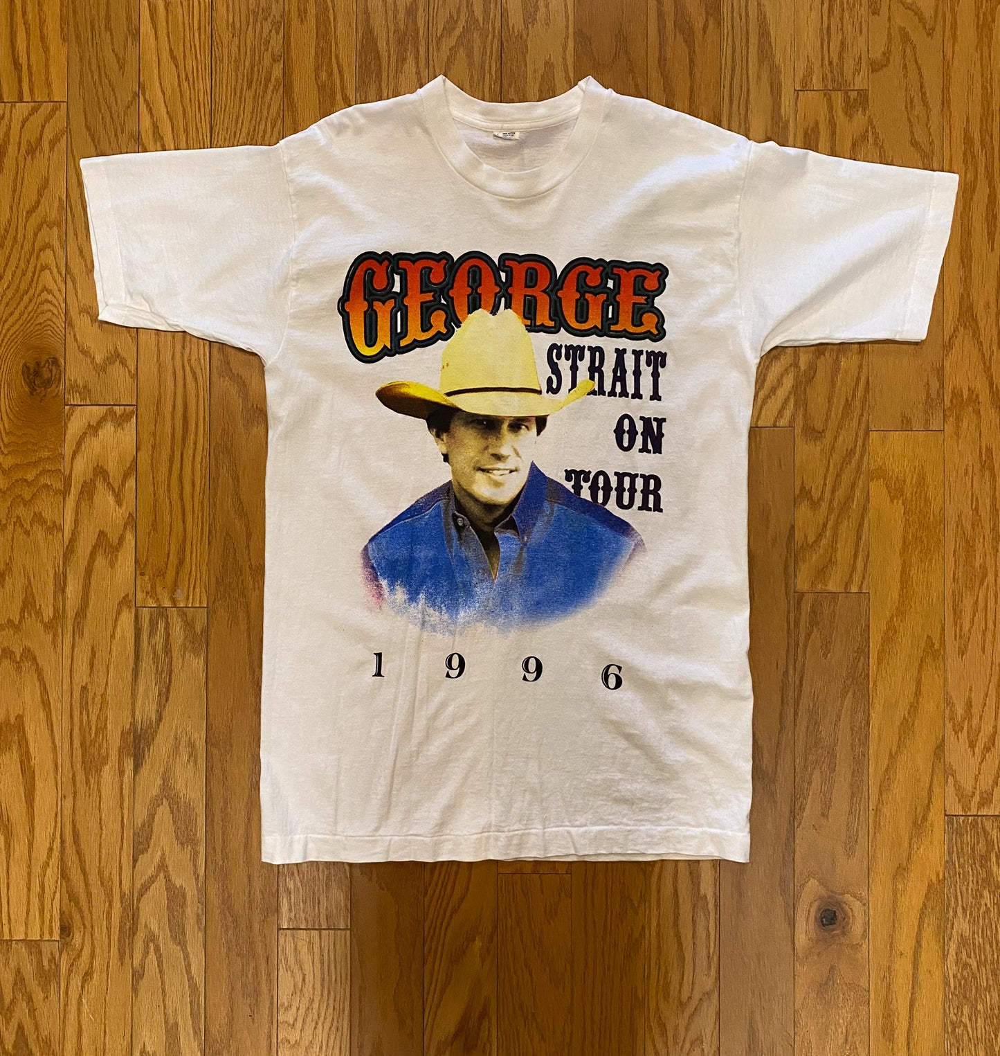 GEORGE STRAIT 1996 STRAIT ON TOUR VINTAGE DEADSTOCK TEE