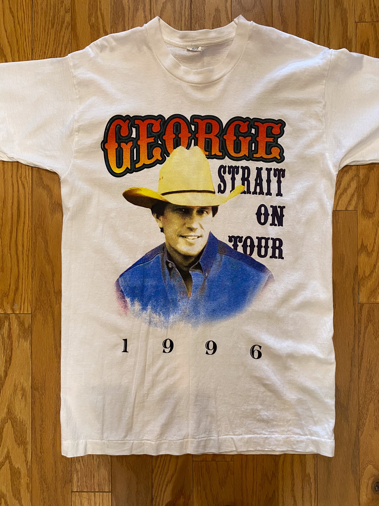 GEORGE STRAIT 1996 STRAIT ON TOUR VINTAGE DEADSTOCK TEE