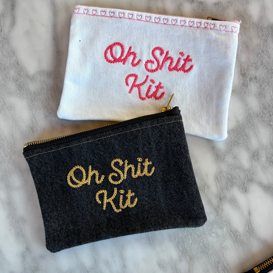 TOLD YA SEW "OH SHIT KIT" UPCYCLED DENIM POUCH