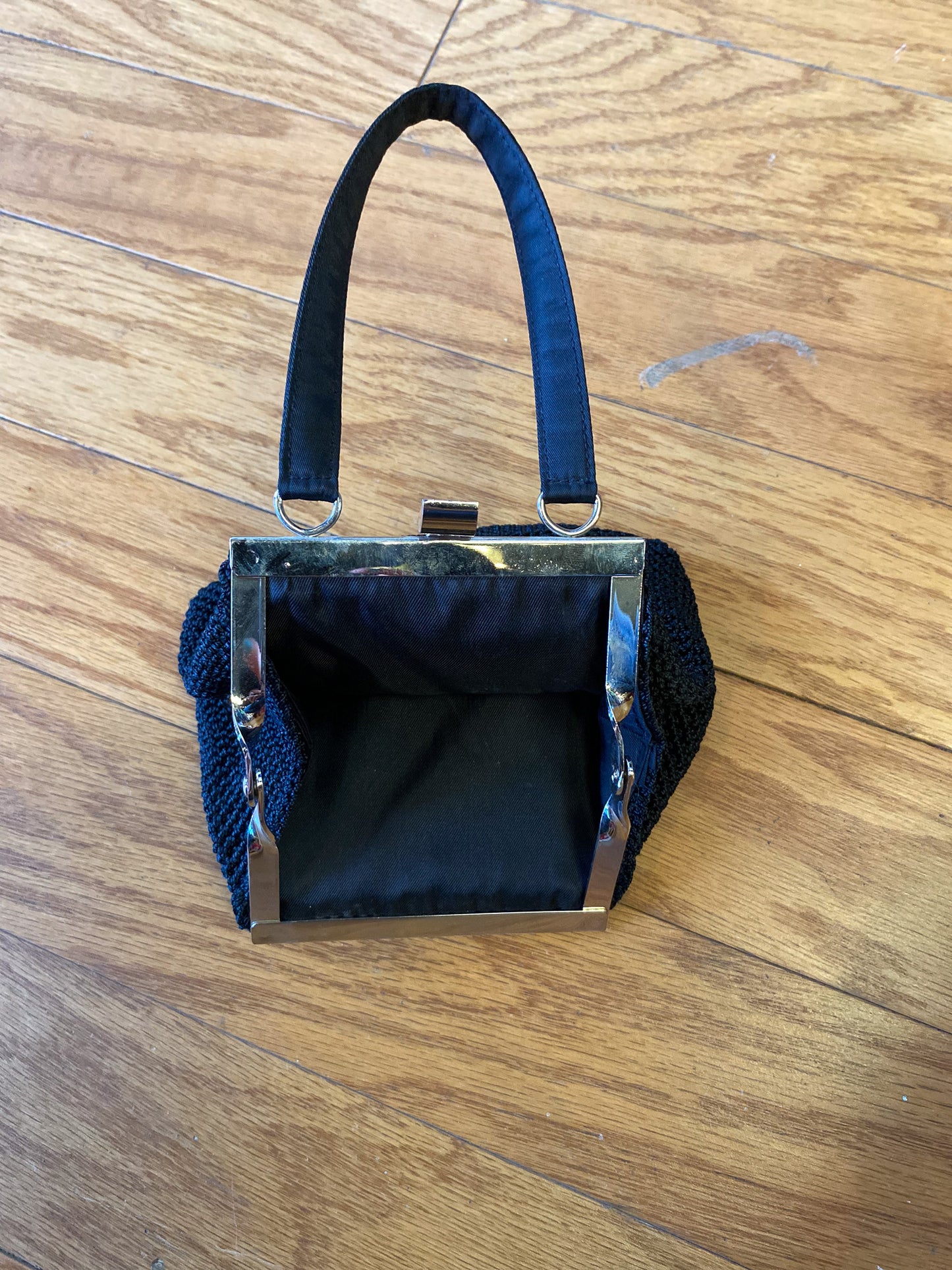 THE SAK MINI BLACK CROCHET PURSE