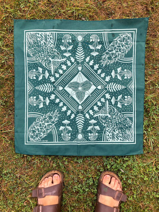 Green Woodland Bandana