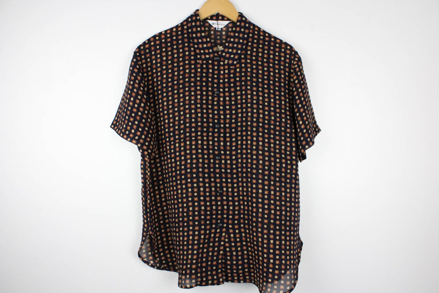 Sun's Out Vintage Short-Sleeve Button Up Blouse - Original Length