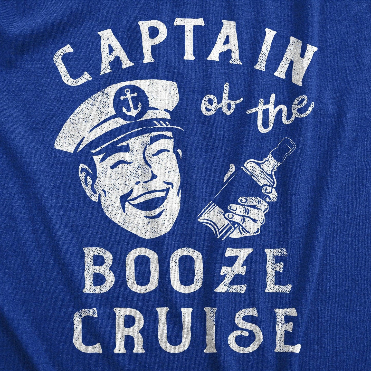 Captain Of The Booze Cruise Mens Funny Boating Boat T shirt