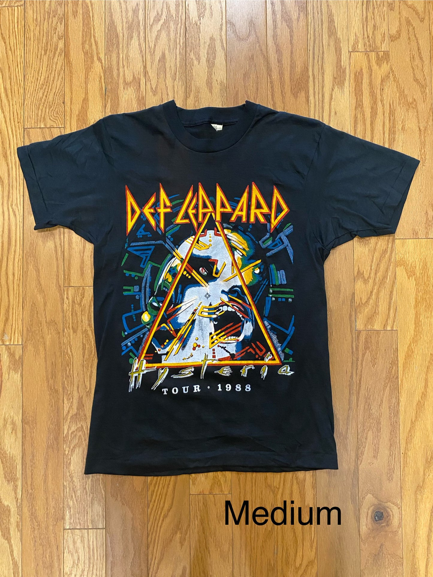 DEF LEPPARD HYSTERIA WORLD TOUR 1988 VINTAGE DEADSTOCK TEE