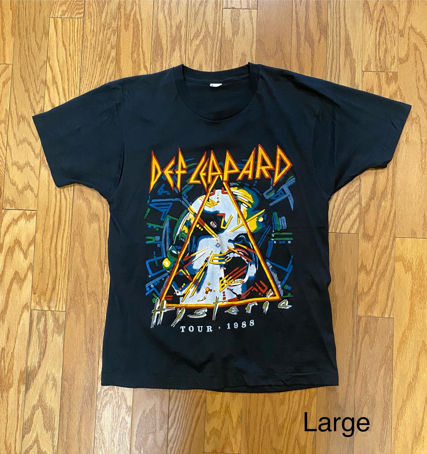 DEF LEPPARD HYSTERIA WORLD TOUR 1988 VINTAGE DEADSTOCK TEE