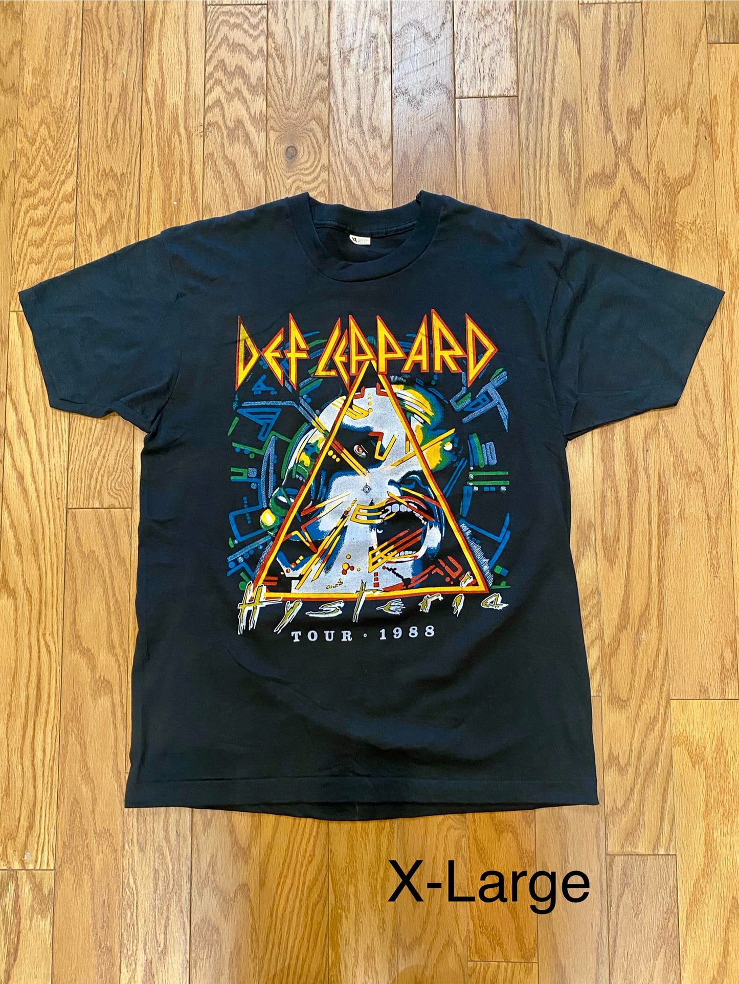 DEF LEPPARD HYSTERIA WORLD TOUR 1988 VINTAGE DEADSTOCK TEE