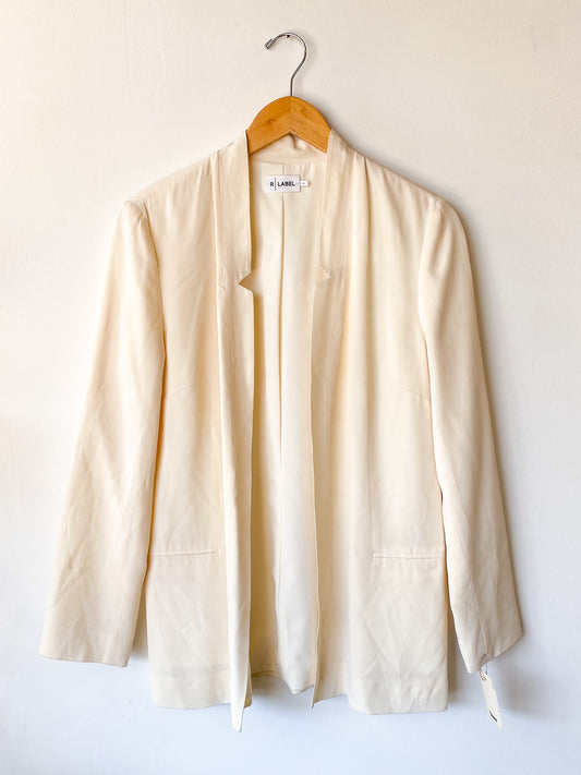 R LABEL SILK BLAZER