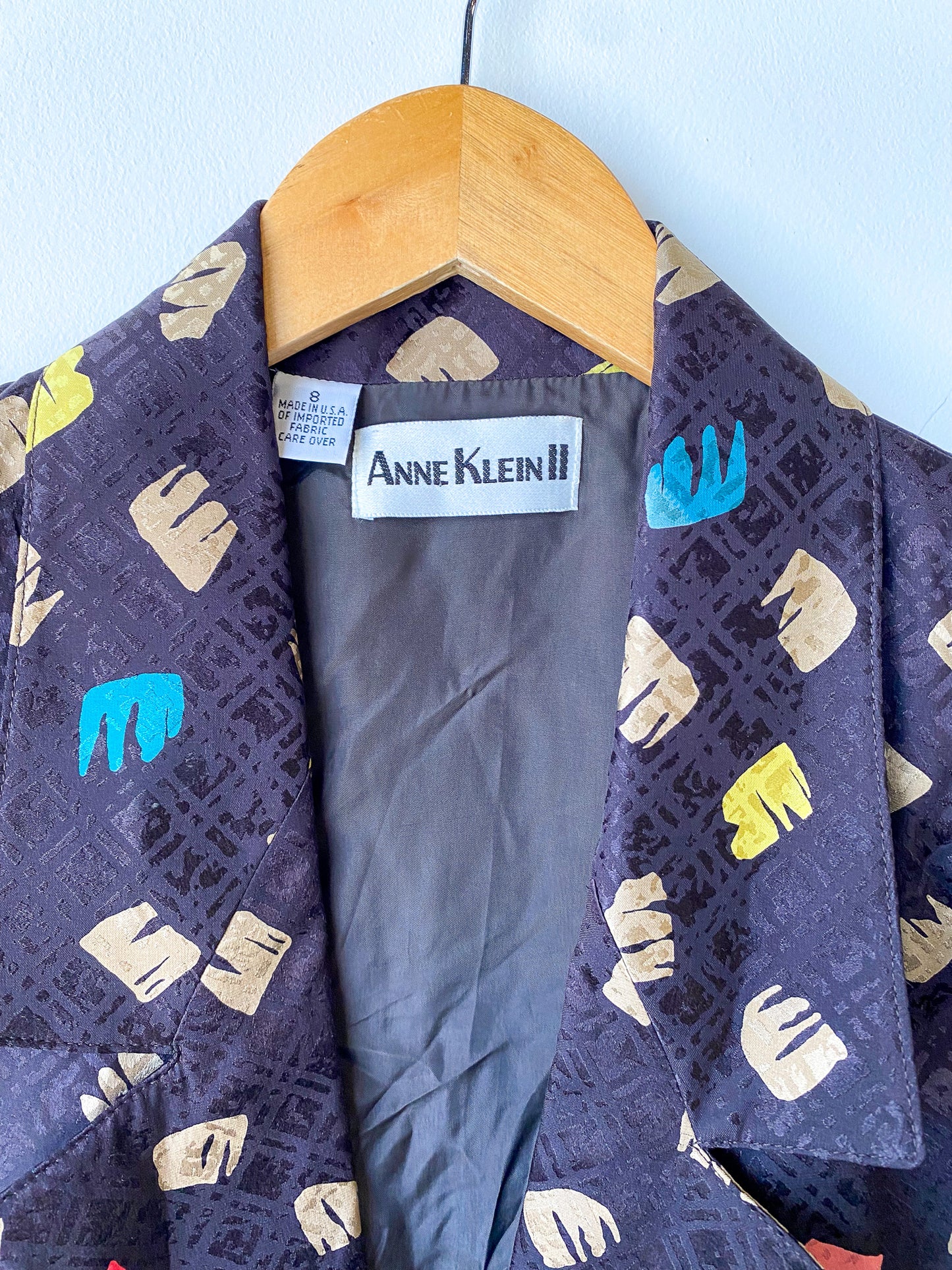 VINTAGE ANNE KLEIN II SILK BLAZER