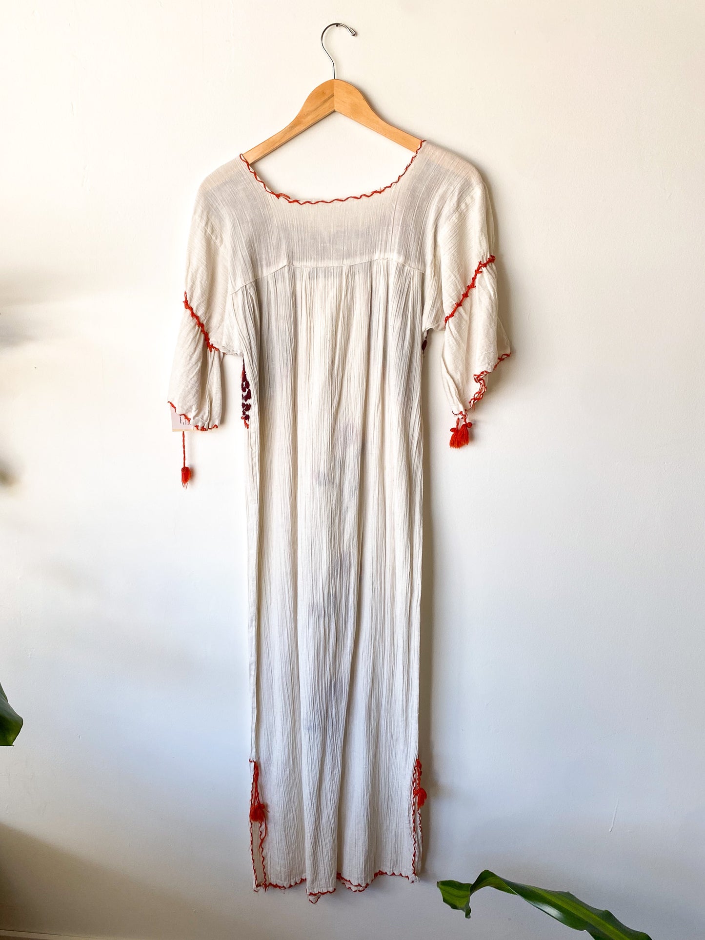 CUSTOM HAND EMBROIDERED FLORAL BOHO MAXI DRESS